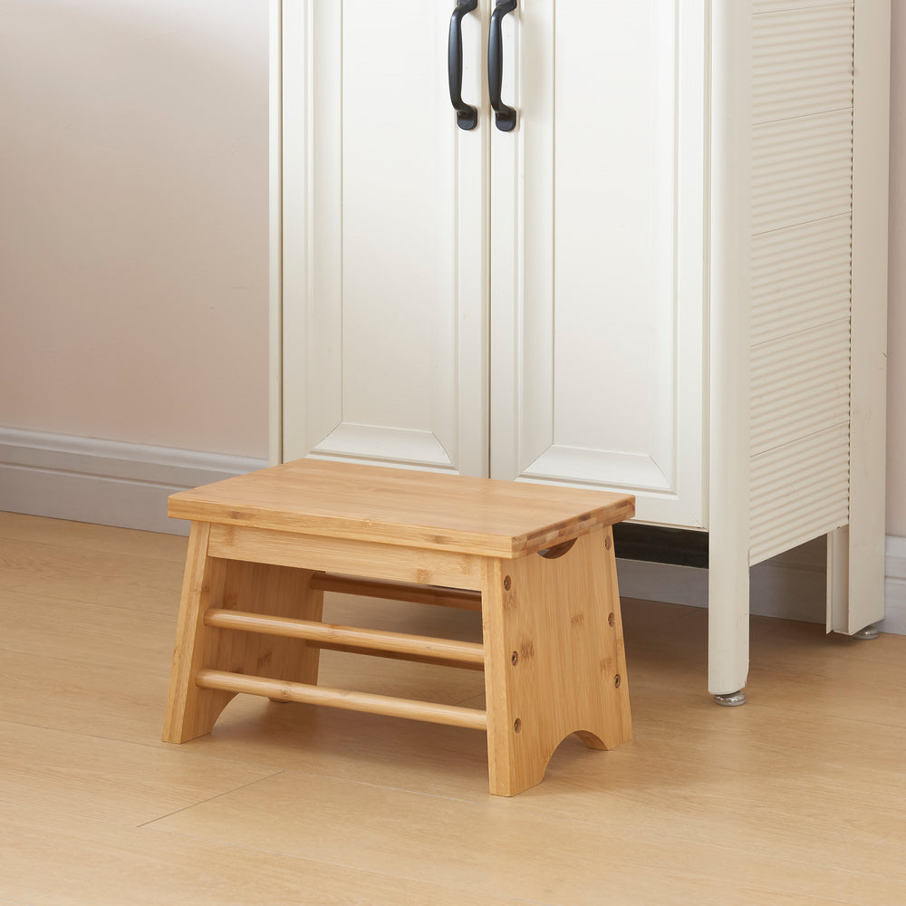 Sgabello Ryslinge fino a 100 kg bambù [en.casa] - premiumXL