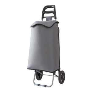 Trolley per la Spesa Carrello Portaspesa Portapacchi a 2 Ruote Telaio Pieghevole Borsa Impermeabile Rimovibile 36 L 30 kg - Grigio Scuro/Nero [en.casa]