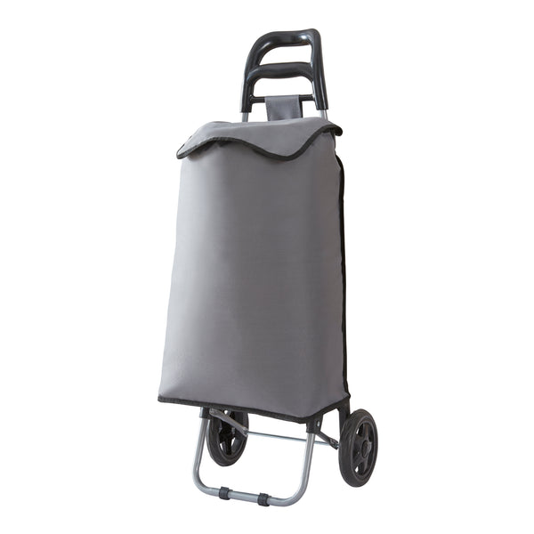 Trolley per la Spesa Carrello Portaspesa Portapacchi a 2 Ruote Telaio Pieghevole Borsa Impermeabile Rimovibile 36 L 30 kg - Grigio Scuro/Nero [en.casa]