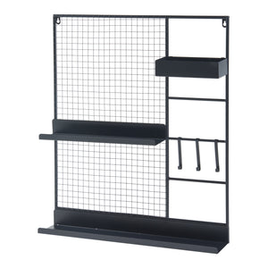 Grille murale Westre métal 70 x 60 x 11 cm noir [en.casa]