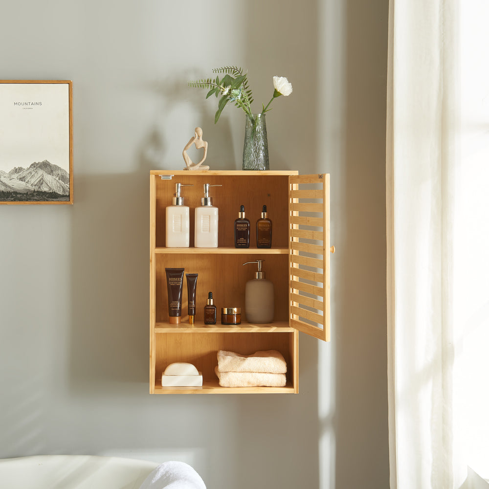 Armoire de salle de bain Gjesdal 60x40x20 cm bambou [en.casa] - premiumXL