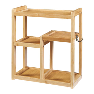 Étagère murale pour salle de bain Höör bambou 42 x 37 x 17 cm naturel [en.casa]