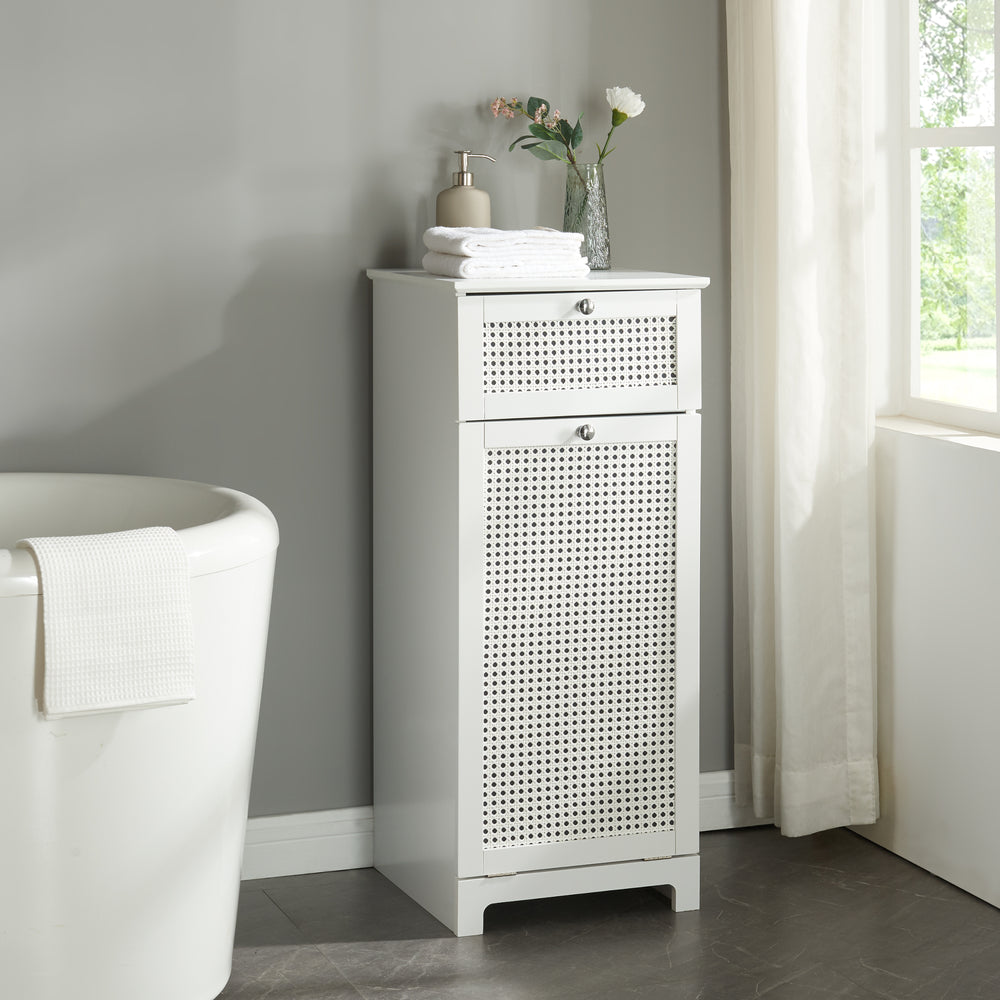 Armoire à linge Karlsøy 90x38x40cm blanc [en.casa] - premiumXL