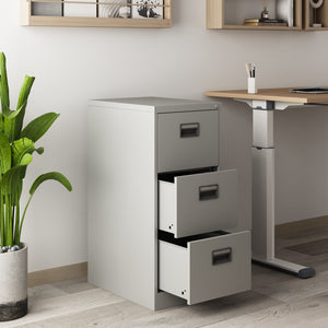 Caisson de bureau Rääkkylä acier 103 x 45 x 62 cm gris [en.casa]