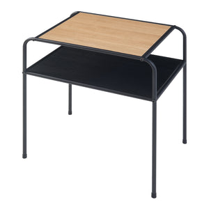 Beistelltisch Krødsherad 55x51x36cm Schwarz/Eiche [en.casa]