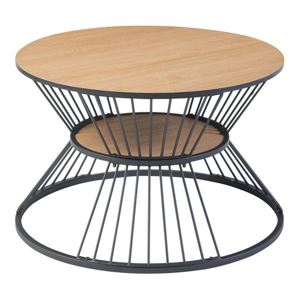 Couchtisch Fossbergom Schwarz/Eiche-Optik [en.casa]