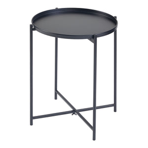 Beistelltisch Sälen Metall Schwarz [en.casa]