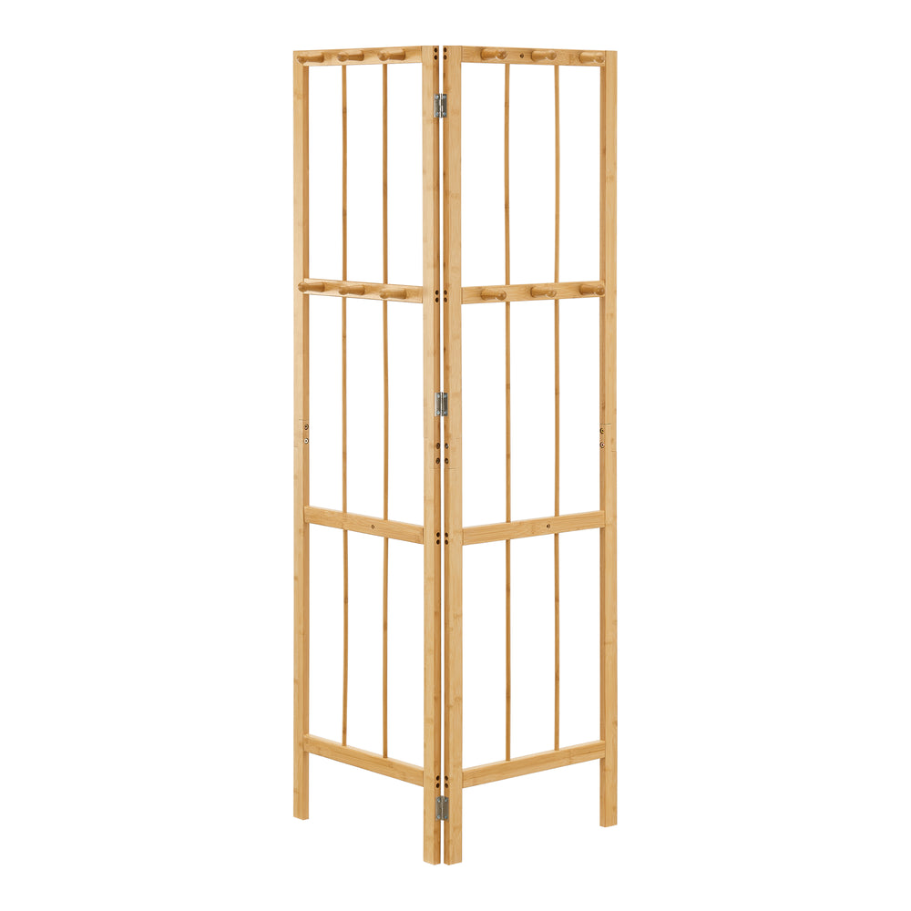 Penderie d’angle Hyllestad 165,5x92x8cm bambou [en.casa] - premiumXL