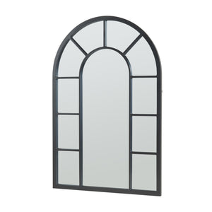 Specchio da Parete Enonkoski 90 x 60 cm Forma Arcuata Nero [en.casa] 