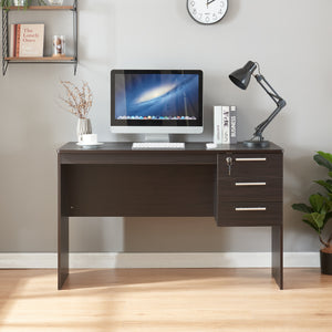 Bureau Ragunda 120 x 59 x 75 cm effet bois foncé [en.casa]