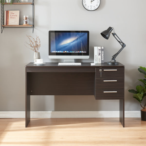 Bureau Ragunda 120 x 59 x 75 cm effet bois foncé [en.casa]