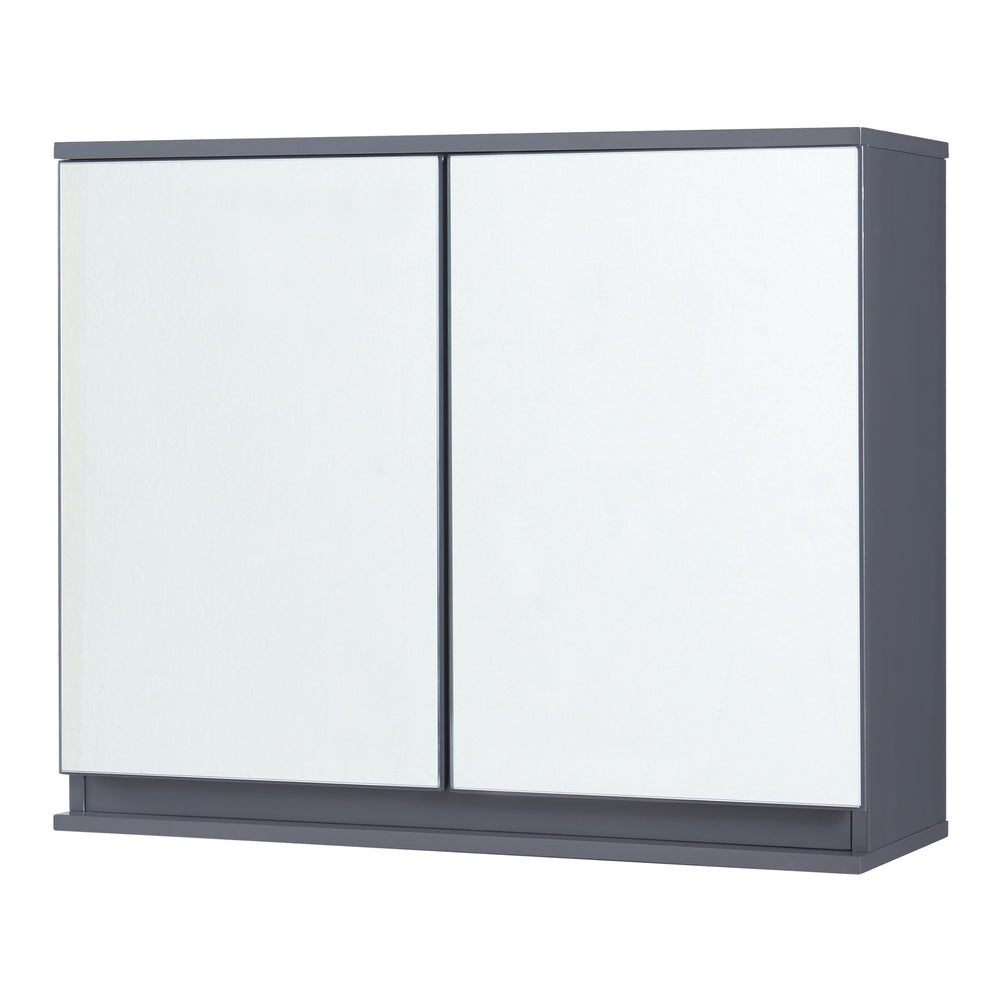 Armadio a specchio Overath 60x20x50 cm grigio [en.casa] - premiumXL