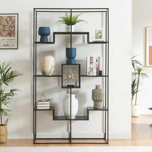 Étagère autoportante Råde 180 x 100 x 35 cm noir [en.casa]