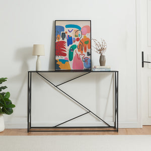 Tavolo a Consolle Rättvik 120 x 30 x 80 cm - Nero [en.casa]