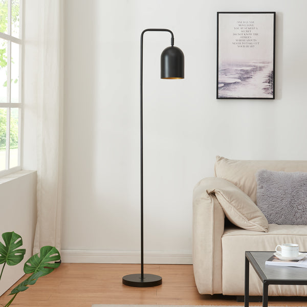 Lampadaire Barnard métal 159 cm noir lux.pro