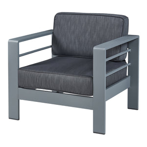 Fauteuil d'extérieur Avise 62 x 81 x 70 cm anthracite gris foncé casa.pro