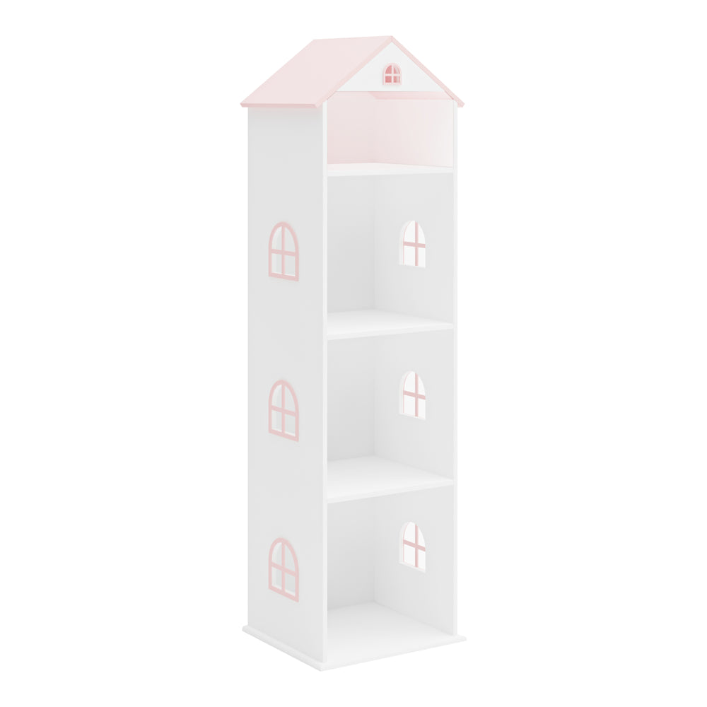 Étagère pour enfants Vipsali 140x40x35 cm blanc/rose [en.casa] - premiumXL