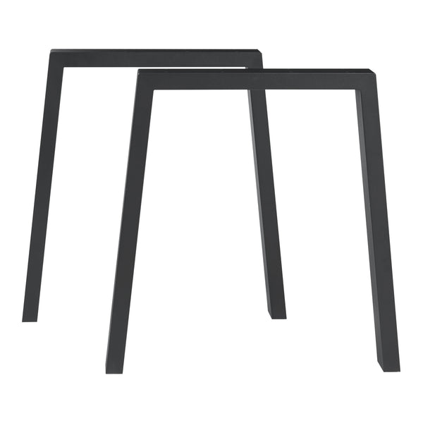 Lot de 2 pieds de table Kraftisried acier 72 x 70 cm noir [en.casa]