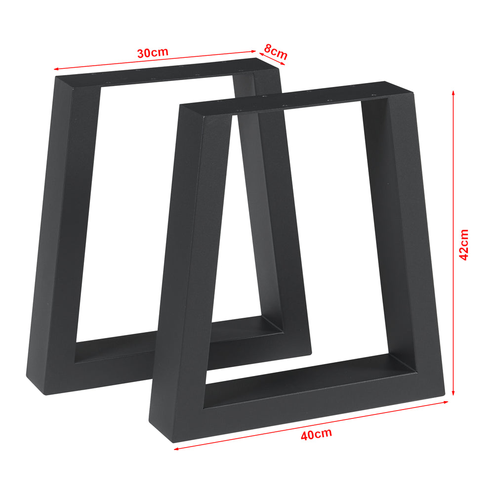 Piètement de table lot de 2 Marstal 42x40cm noir [en.casa] - premiumXL