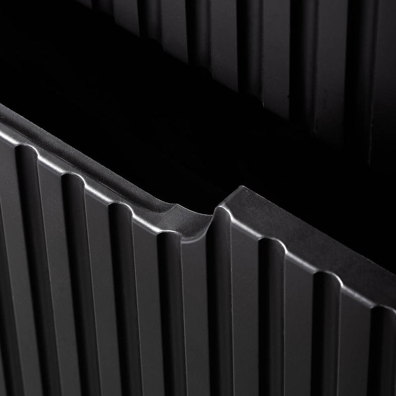 Schizzo in scala Mobile Sottolavabo Doppio NEWPORT con 2 Lavabi in Ceramica 120 x 72 x 40 cm - Nero [en.casa]