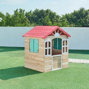 Cabane de jeu d'extérieur Lulä 130 x 115 x 101 cm bois de sapin casa.pro