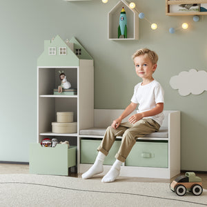 Kindersitzbank mit Regal Vipsali [en.casa]