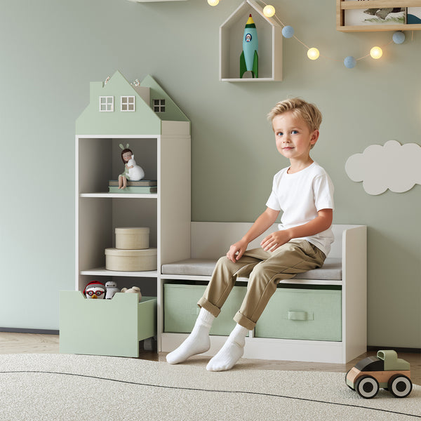 Kindersitzbank mit Regal Vipsali [en.casa]
