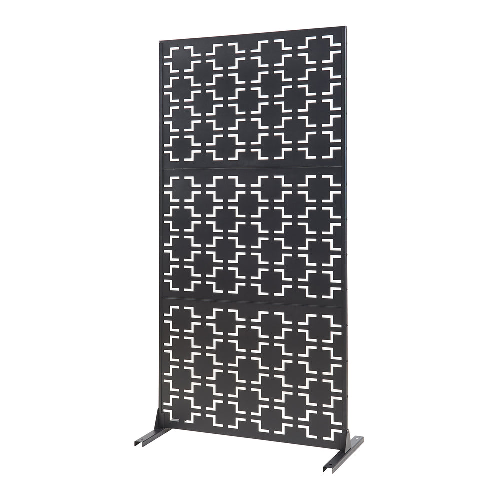 Cloison intérieure Aaskis acier 200x100x50 cm noir [casa.pro] - premiumXL