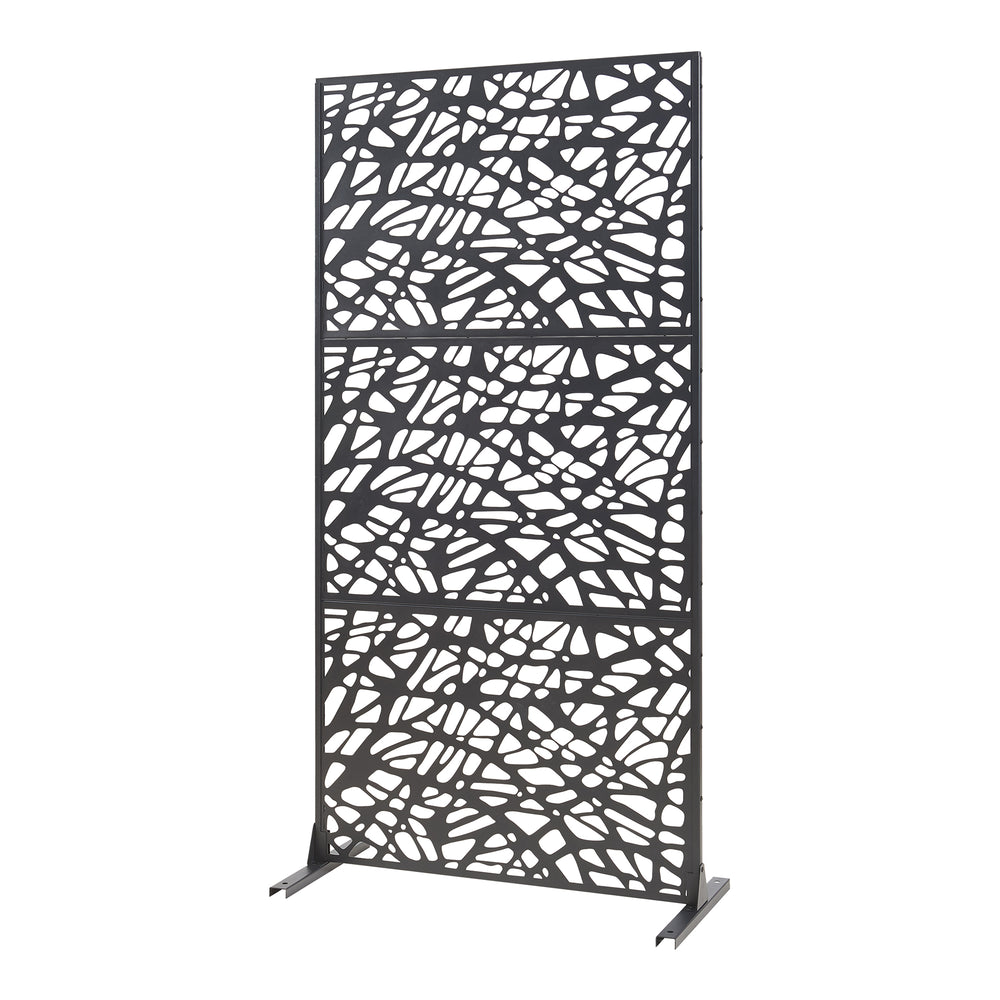 Cloison intérieure Poskind acier 200x100x50 cm noir [casa.pro] - premiumXL