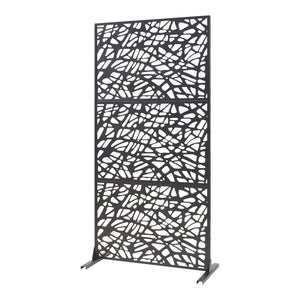 Cloison de séparation Poskind acier 200 x 100 x 50 cm noir casa.pro 
