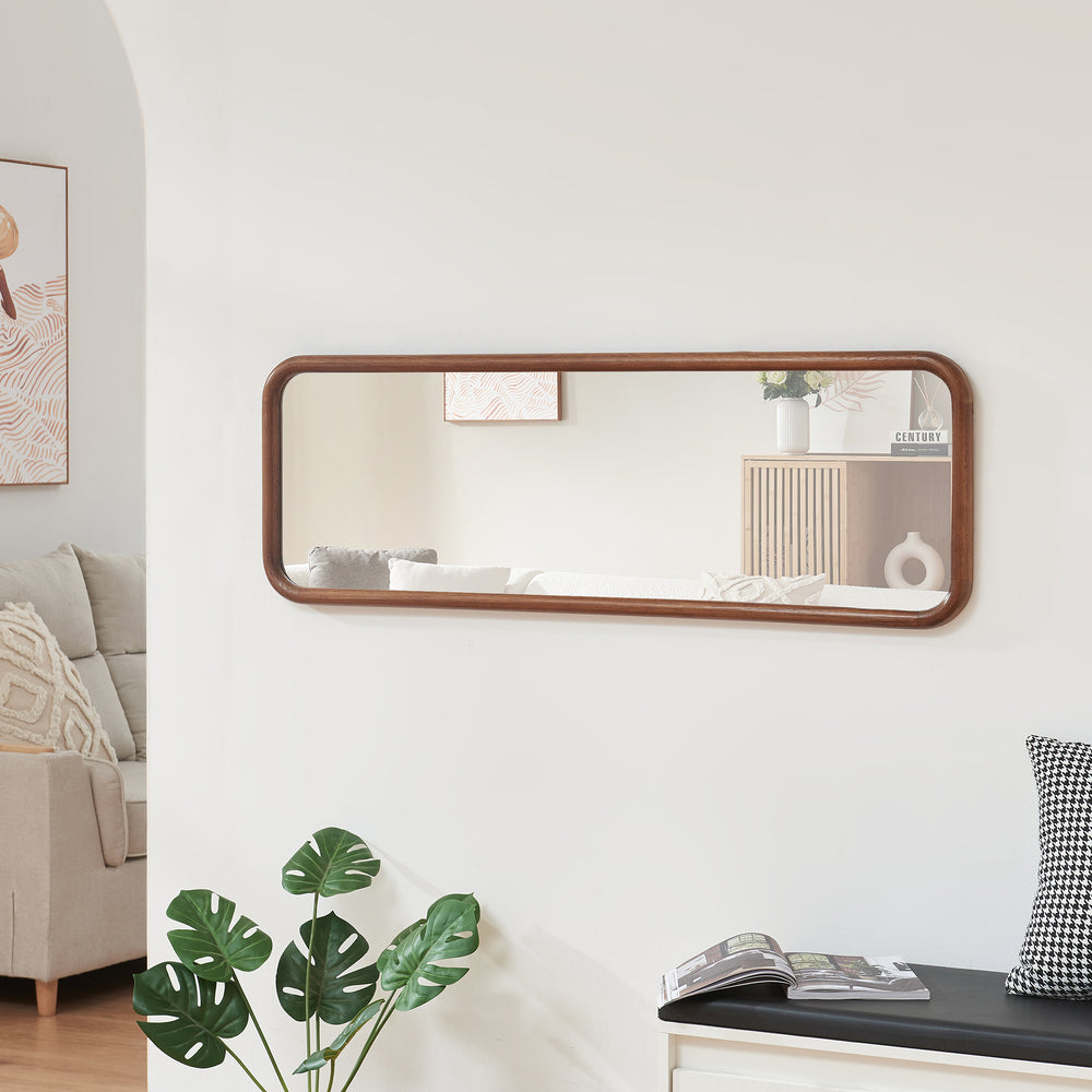 Specchio da parete Ristijarvi 120x40 cm marrone [en.casa] - premiumXL