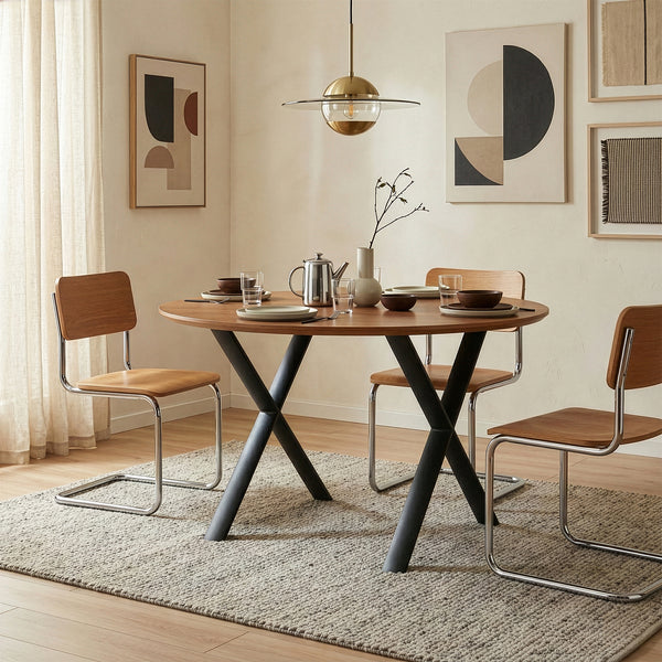 Set di 2 Gambe Klixjö con Profili Ovali a X per Mobili 'Fai da Te' 72 x 70 x 10 cm - Acciaio Nero [en.casa]