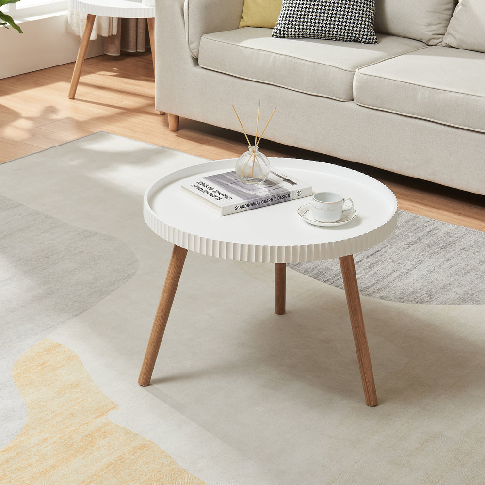 Couchtisch Bongard Ø60x45 cm Weiß [en.casa] - premiumXL