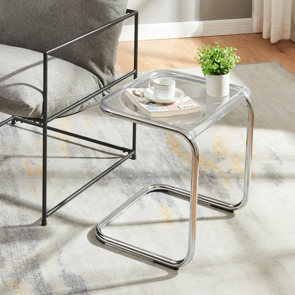 Table d'appoint Brosa 44 x 37 x 48 cm transparent [en.casa] 