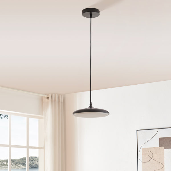 Hängeleuchte Oupilu mit integrierten LEDs Metall 120x25x25 cm Schwarz/Weiß [lux.pro]