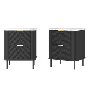 Lot de 2 tables de chevet Olvehok 55 x 52 x 38 cm [en.casa]