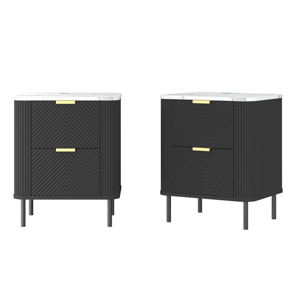 Lot de 2 tables de chevet Olvehok 55 x 52 x 38 cm [en.casa]