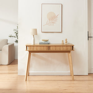 Table console Tysvær 110 x 40 x 78 cm bambou [en.casa]