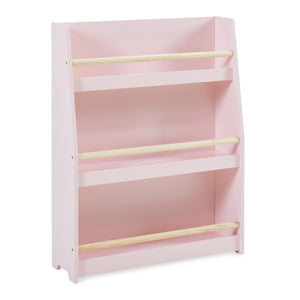 Libreria Virer per Bambini Scaffale Montessori per Cameretta a 3 Scomparti 78 x 60 x 18 cm - Rosa [en.casa]