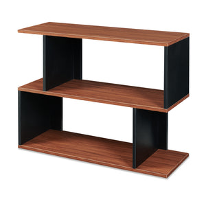 Table d’appoint Trond 80 x 29 x 60 cm noir effet noyer [en.casa]