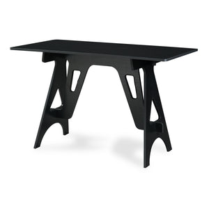 Bureau Bostenenna 120 x 60 x 75 cm noir effet bois veiné [en.casa]