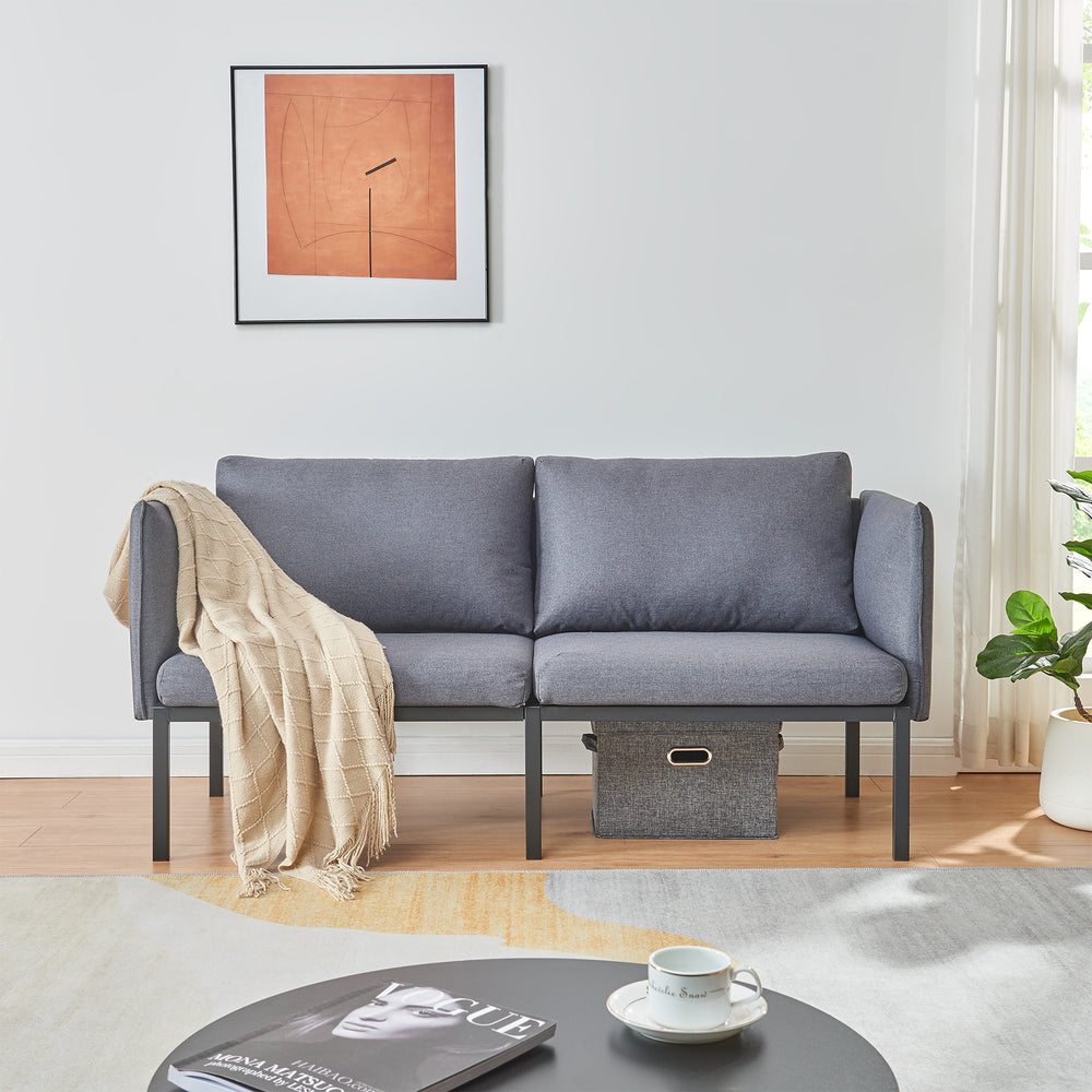 Canapé 2 places Kamar 69 x 158 x 63 cm [en.casa] 