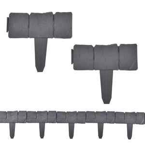 Palisaden Hellín Grau mit Steinoptik [casa.pro]