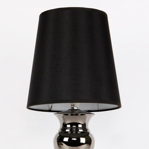 Lampada da Comodino con Paralume a Tronco di Cono Alto - Nero lux.pro 