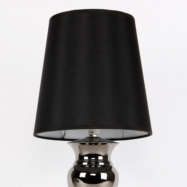 Lampada da Comodino con Paralume a Tronco di Cono Alto - Nero lux.pro 