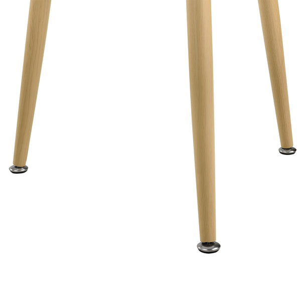 [en.casa] Table à Manger Ronde Table de Salle à Manger MDF-Feuille de Placage Blanc Mat et Laqué 80 x 75cm