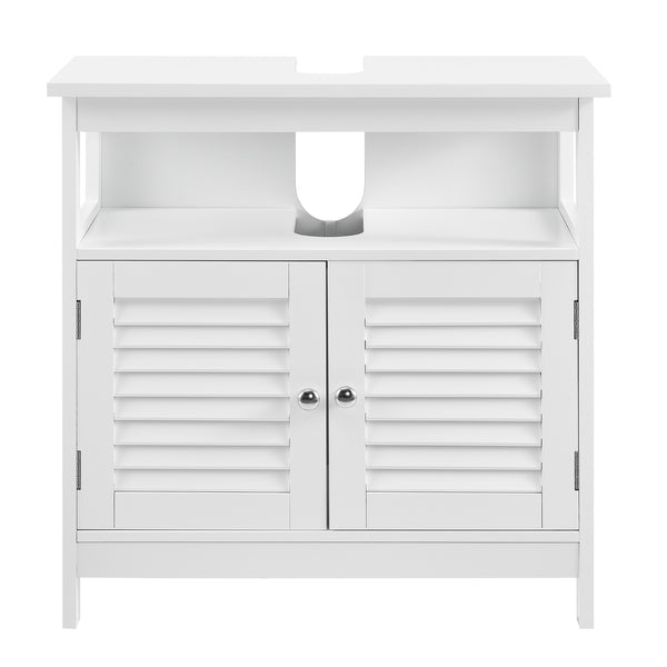 Armoire de salle de bain MDF laqué 60 x 60 x 30 cm Blanc [en.casa] 