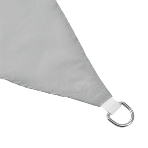 [en.casa] Voile d'Ombrage Toile d'Ombrage Toile de Protection Polyester Polyuréthane Quadrilatéral Gris Clair 3x5 m