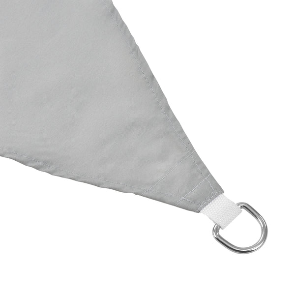[en.casa] Voile d'Ombrage Toile d'Ombrage Toile de Protection Polyester Polyuréthane Quadrilatéral Gris Clair 3x5 m