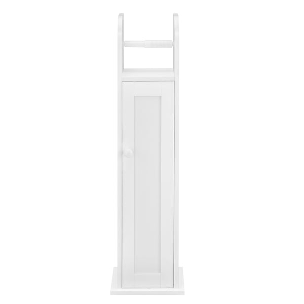 Toilettenpapierhalter Falkenberg 78x20x18 cm Badezimmerschrank mit Ablage Weiß en.casa